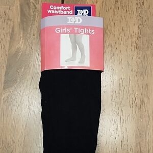L&D Girls' Black Tights